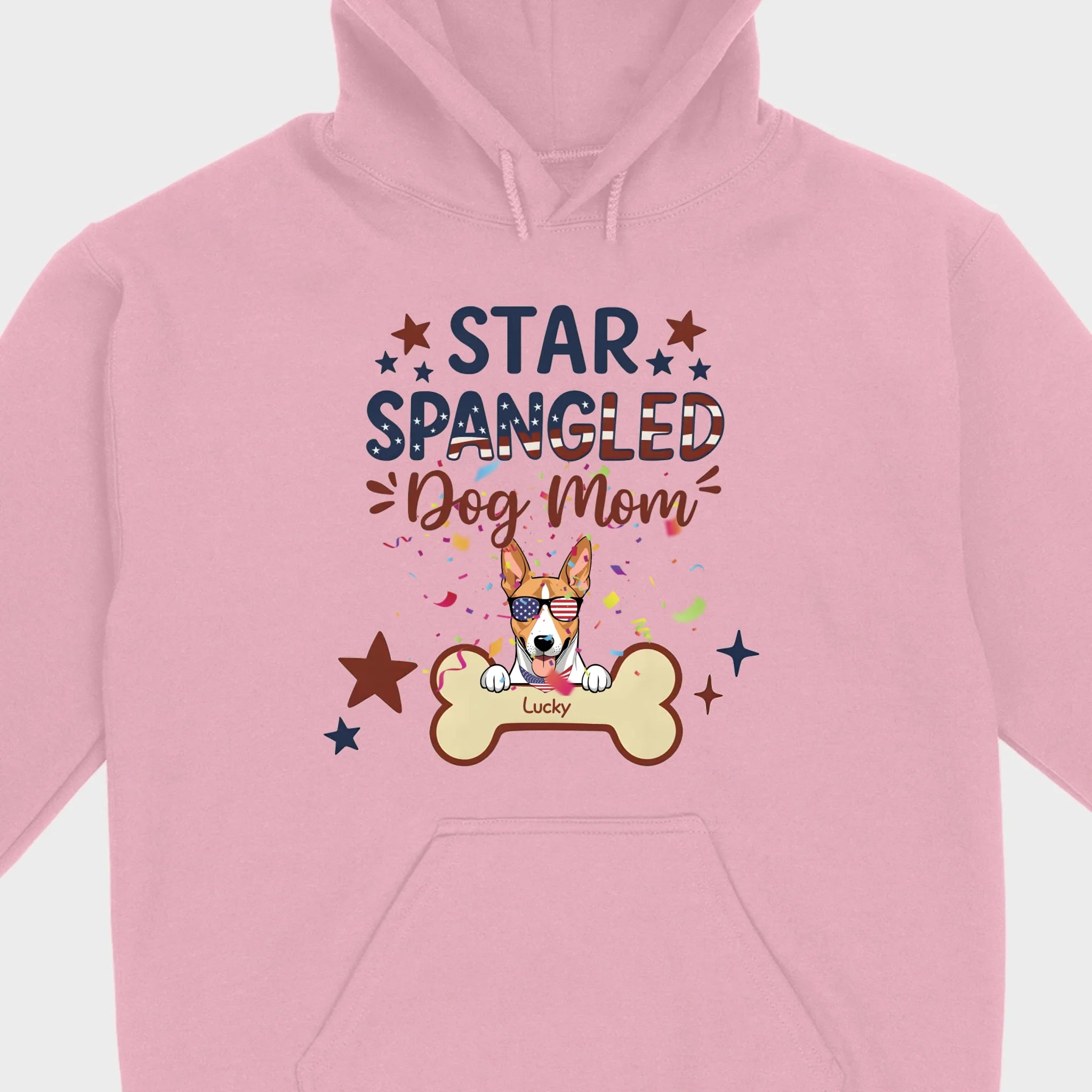 Star Spangled Dog Mom T-Shirt – Patriotic Dog Mom Shirt with Cute American Flag Dog - 89Prints