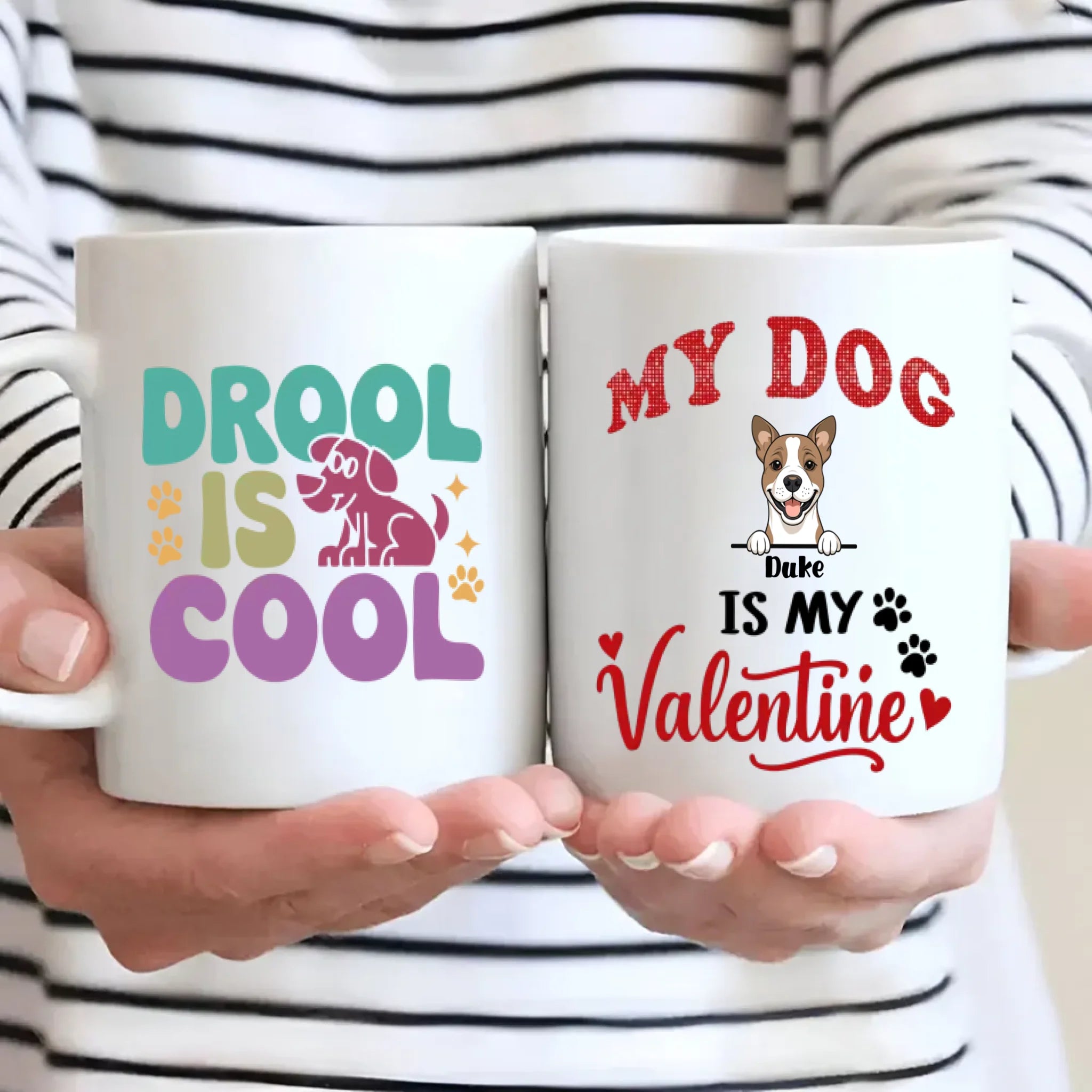 Cute “My Dog Is My Valentine” Mug – Personalized Dog Mom Gift for Valentine’s Day – 89Prints