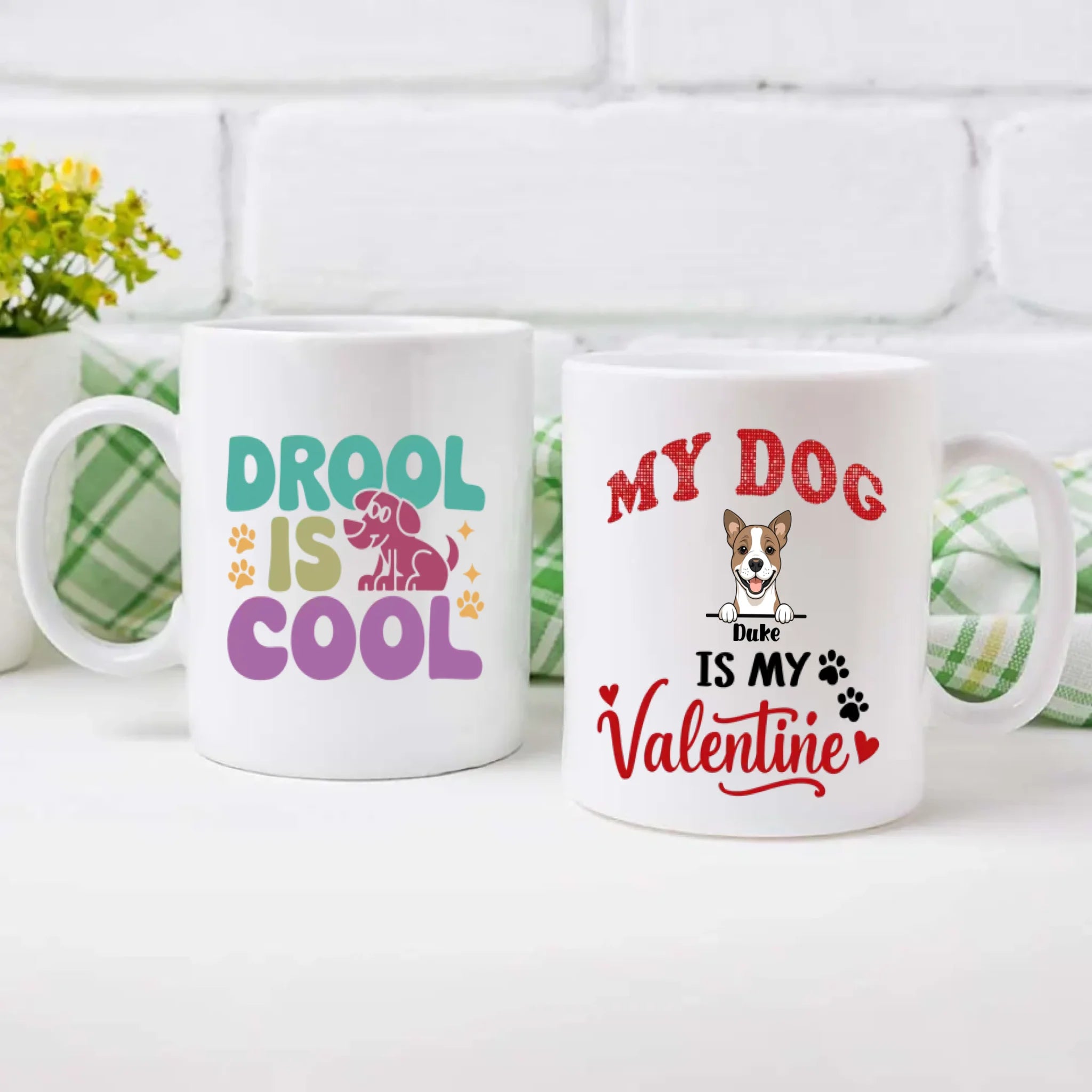 Cute “My Dog Is My Valentine” Mug – Personalized Dog Mom Gift for Valentine’s Day – 89Prints