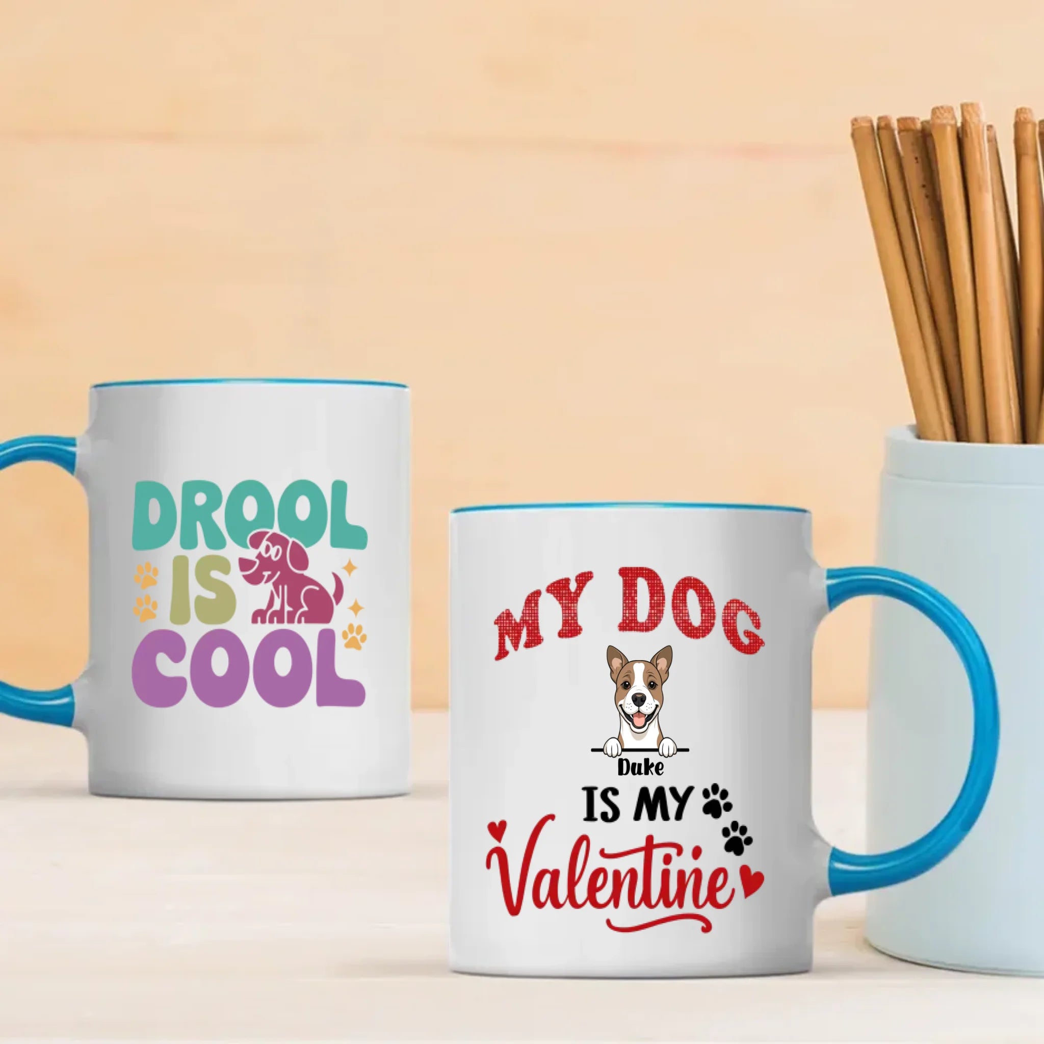 Cute “My Dog Is My Valentine” Mug – Personalized Dog Mom Gift for Valentine’s Day – 89Prints