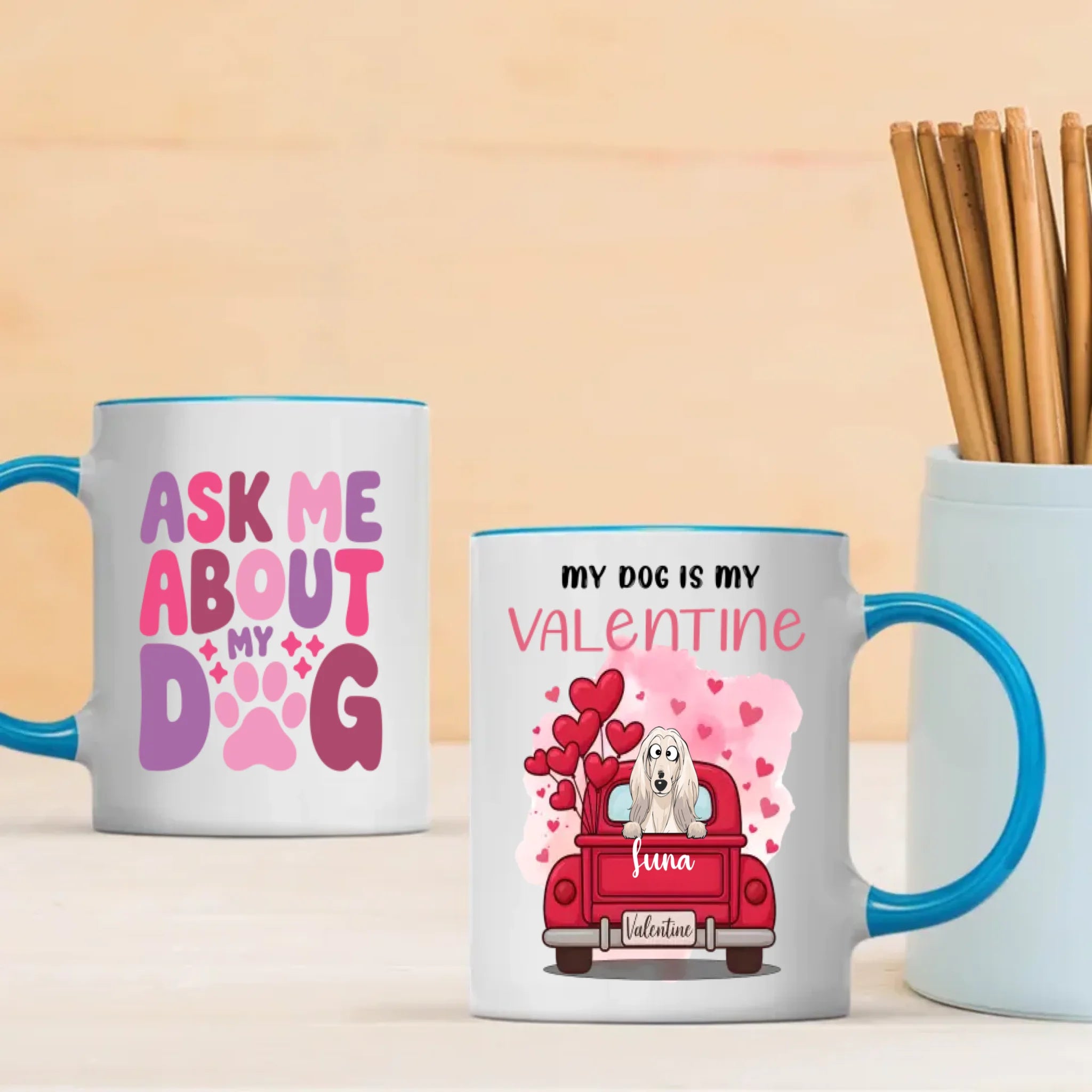 Lovely Custom Dog Mug for Valentine’s Day – Cute Dog Lover Gift – 89Prints