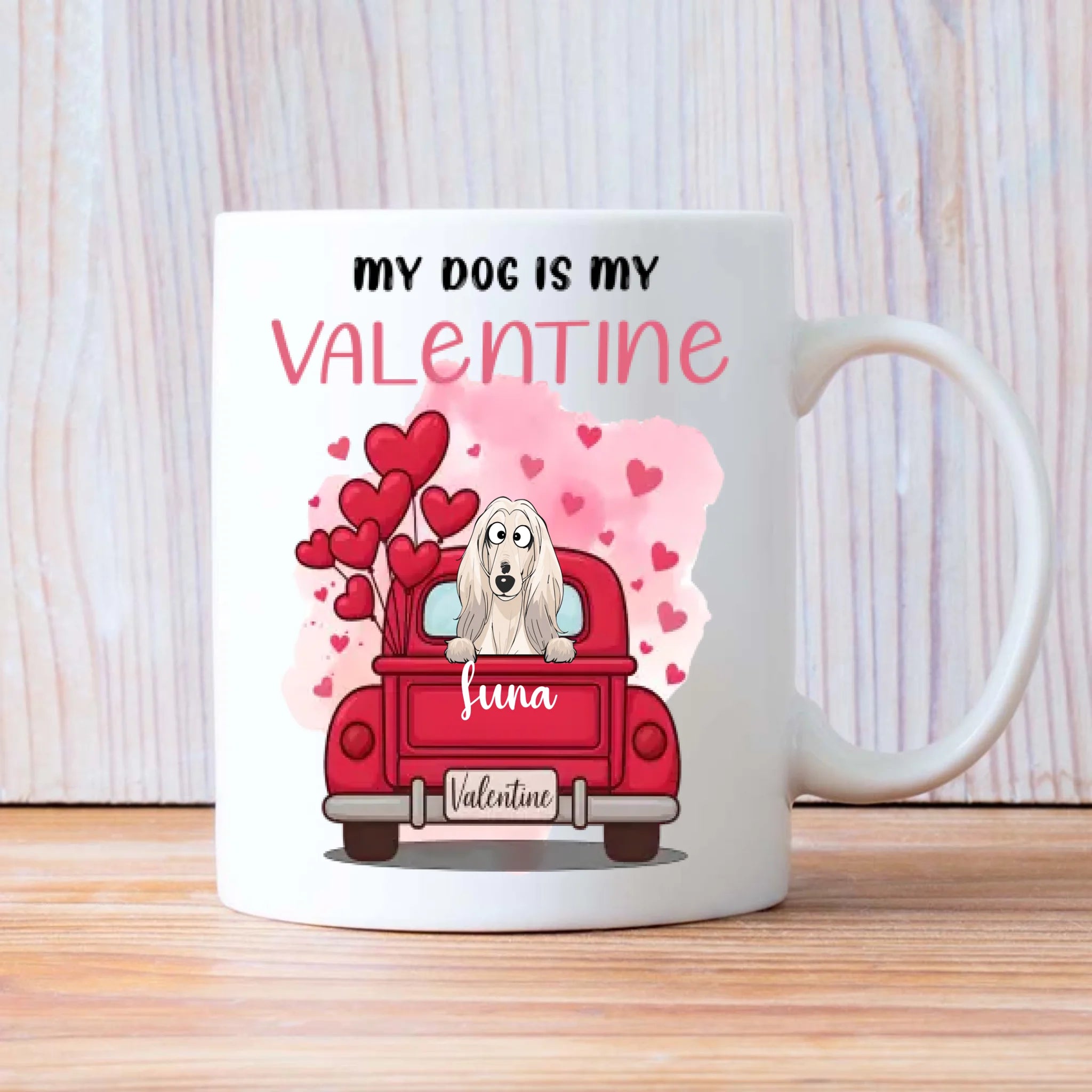 Lovely Custom Dog Mug for Valentine’s Day – Cute Dog Lover Gift – 89Prints
