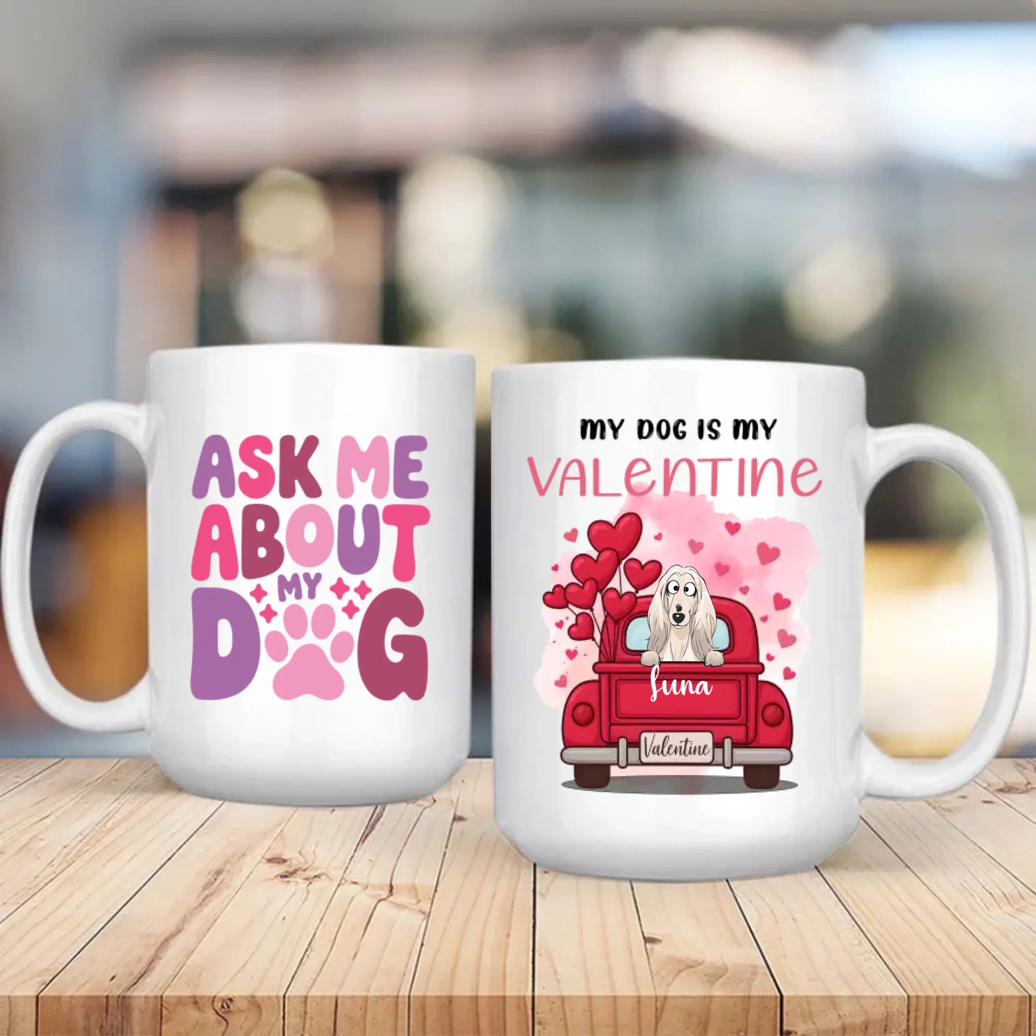 Lovely Custom Dog Mug for Valentine’s Day – Cute Dog Lover Gift – 89Prints