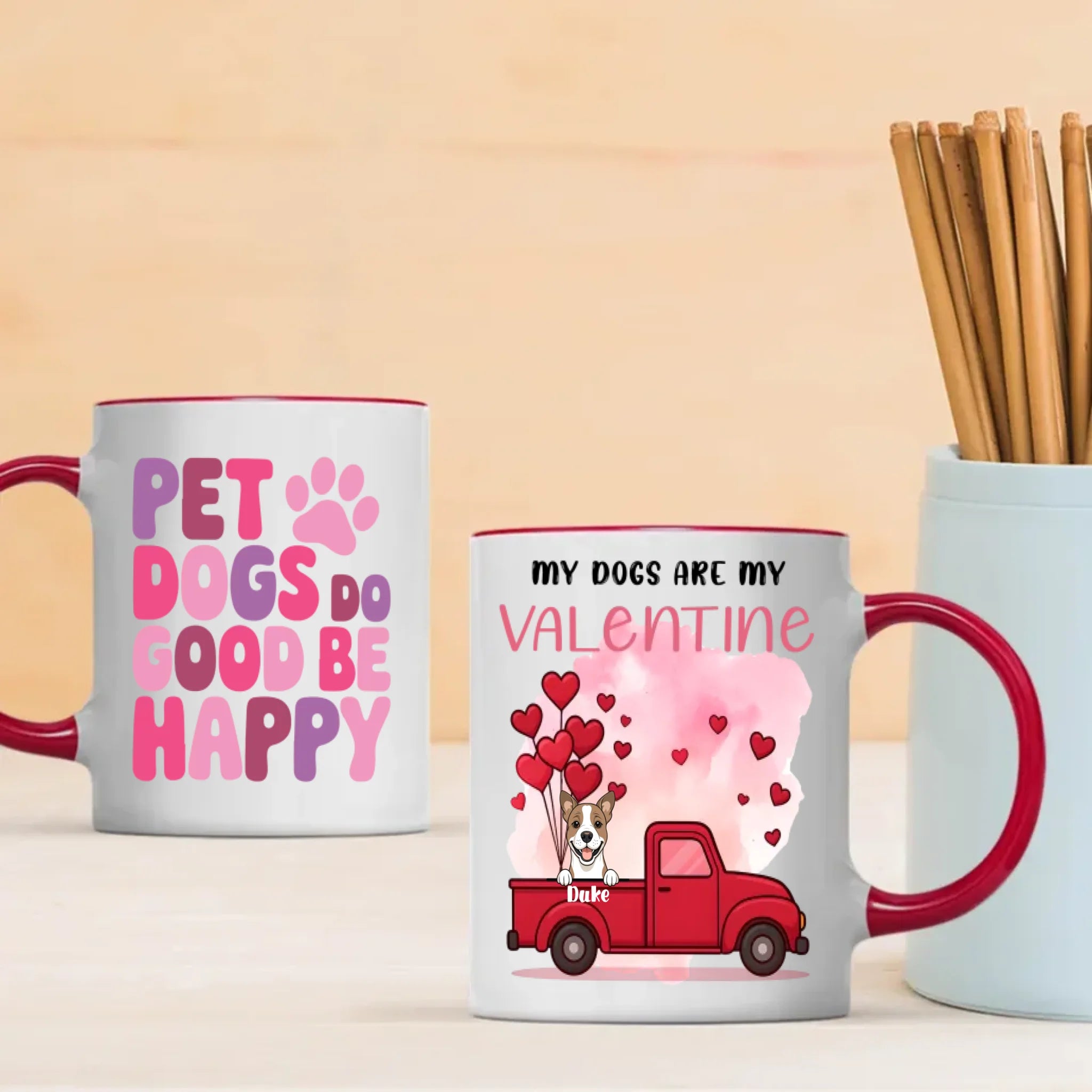 Adorable Personalized Valentine Dog Mug – Cute Custom Gift for Dog Lovers – 89Prints