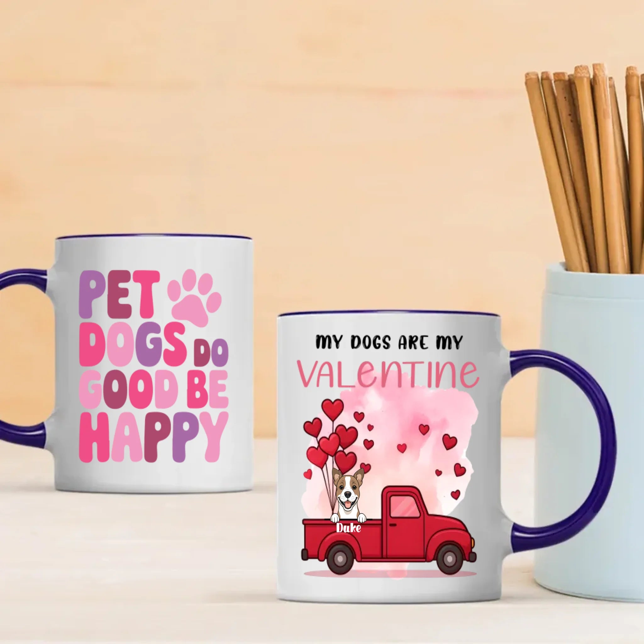 Adorable Personalized Valentine Dog Mug – Cute Custom Gift for Dog Lovers – 89Prints