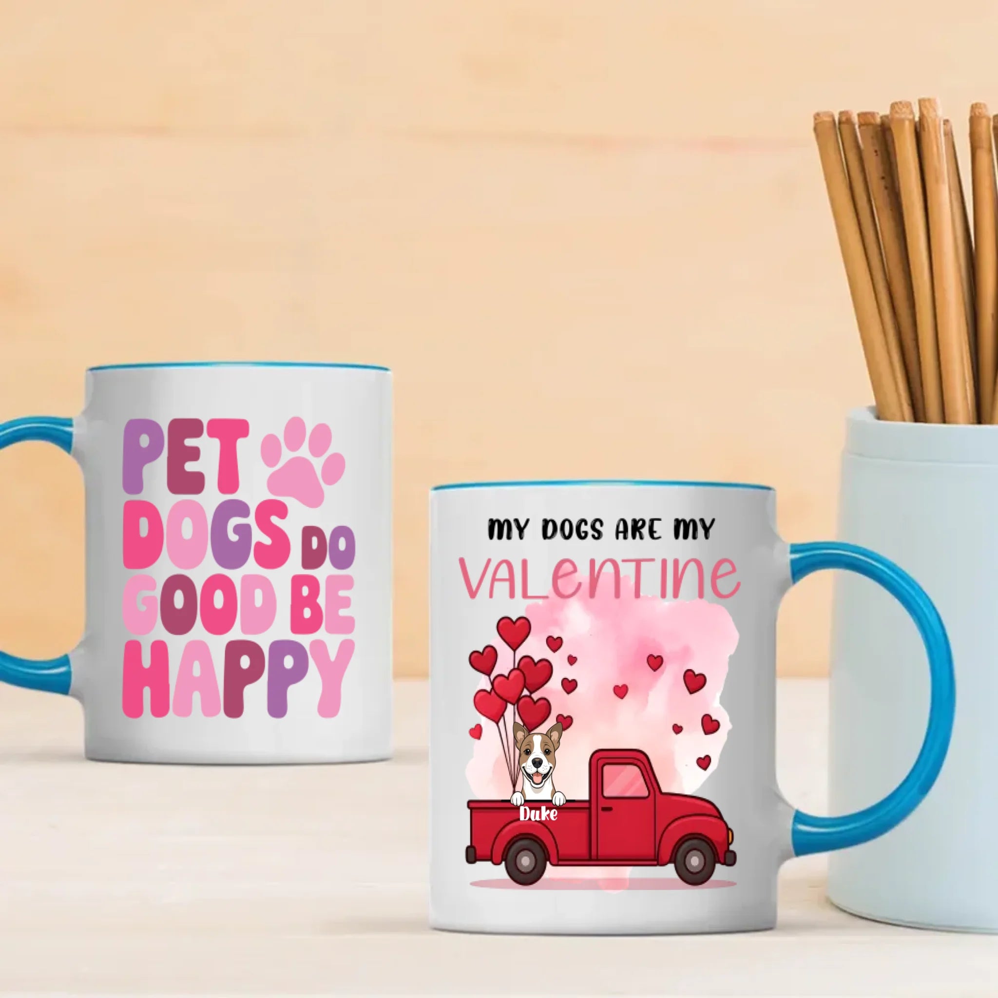 Adorable Personalized Valentine Dog Mug – Cute Custom Gift for Dog Lovers – 89Prints
