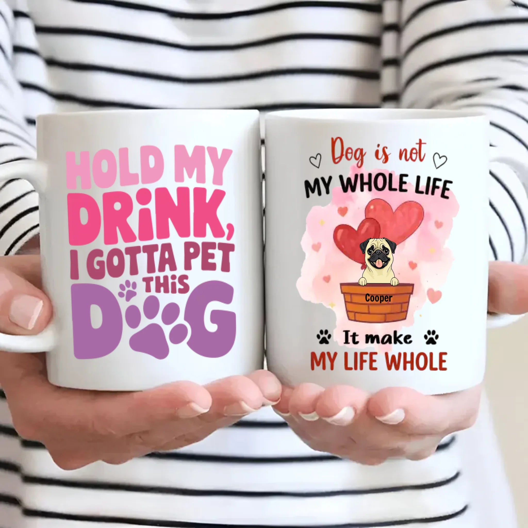 Lovely Valentine’s Day Dog Mug – Sweet Custom Pet Art Gift – 89Prints