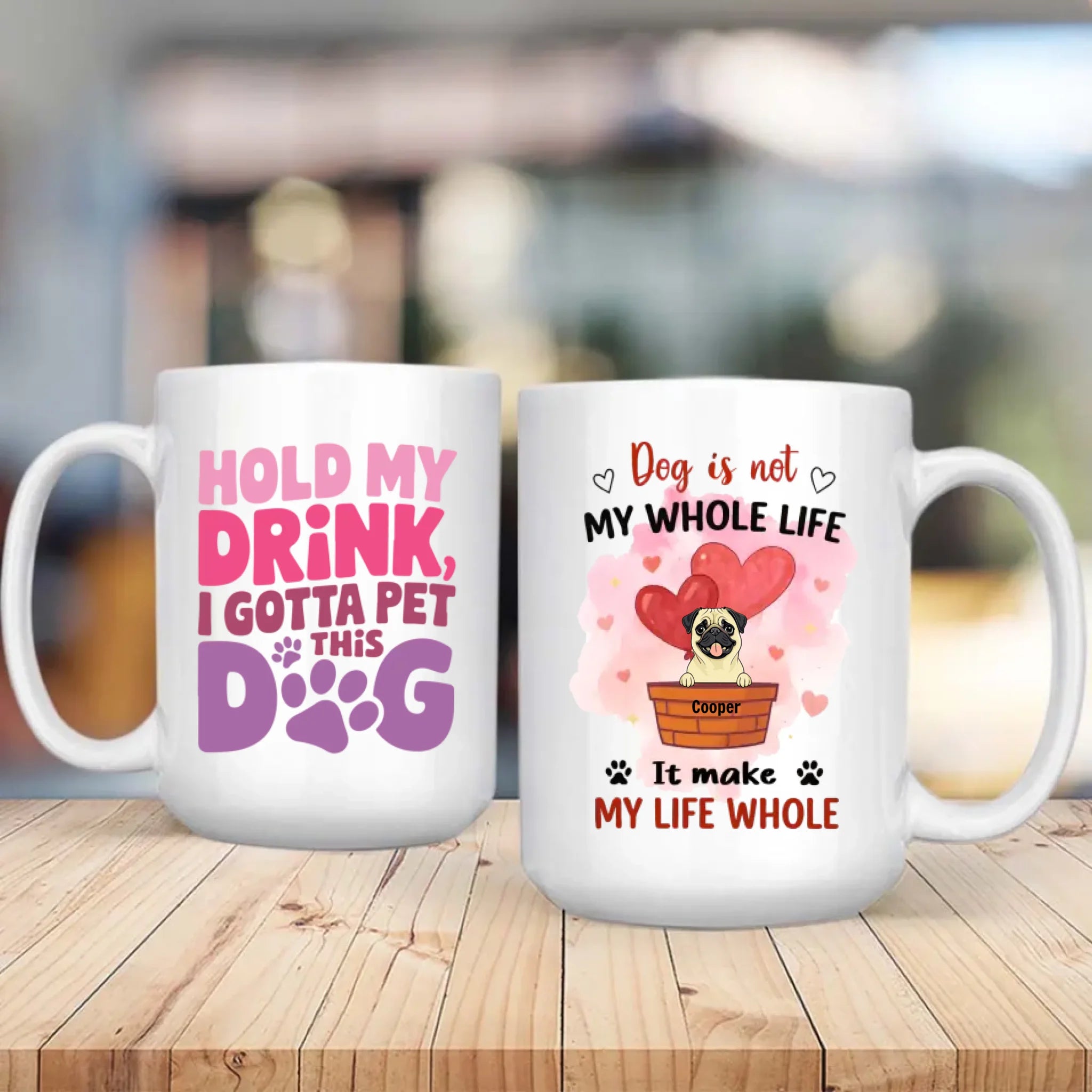 Lovely Valentine’s Day Dog Mug – Sweet Custom Pet Art Gift – 89Prints