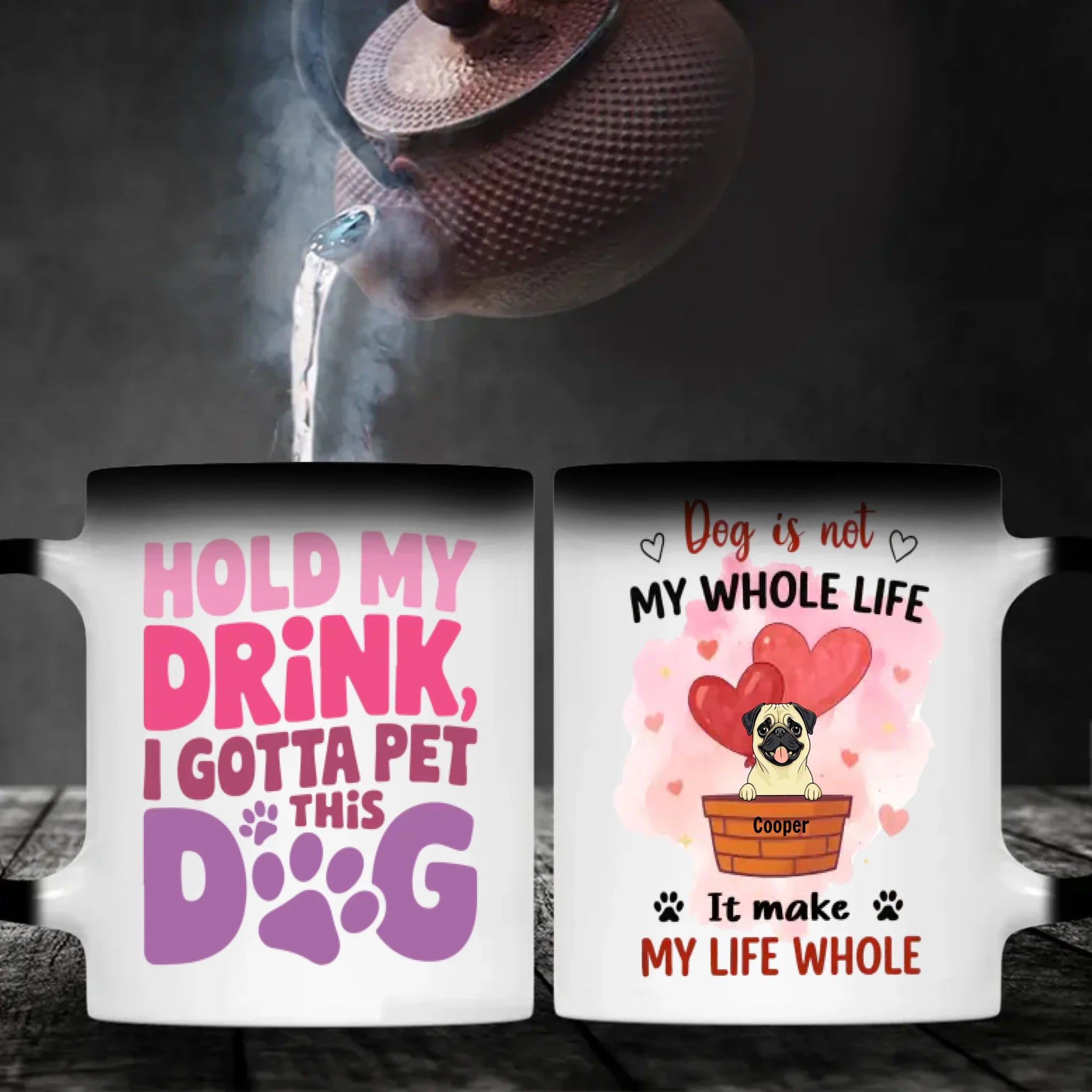 Lovely Valentine’s Day Dog Mug – Sweet Custom Pet Art Gift – 89Prints