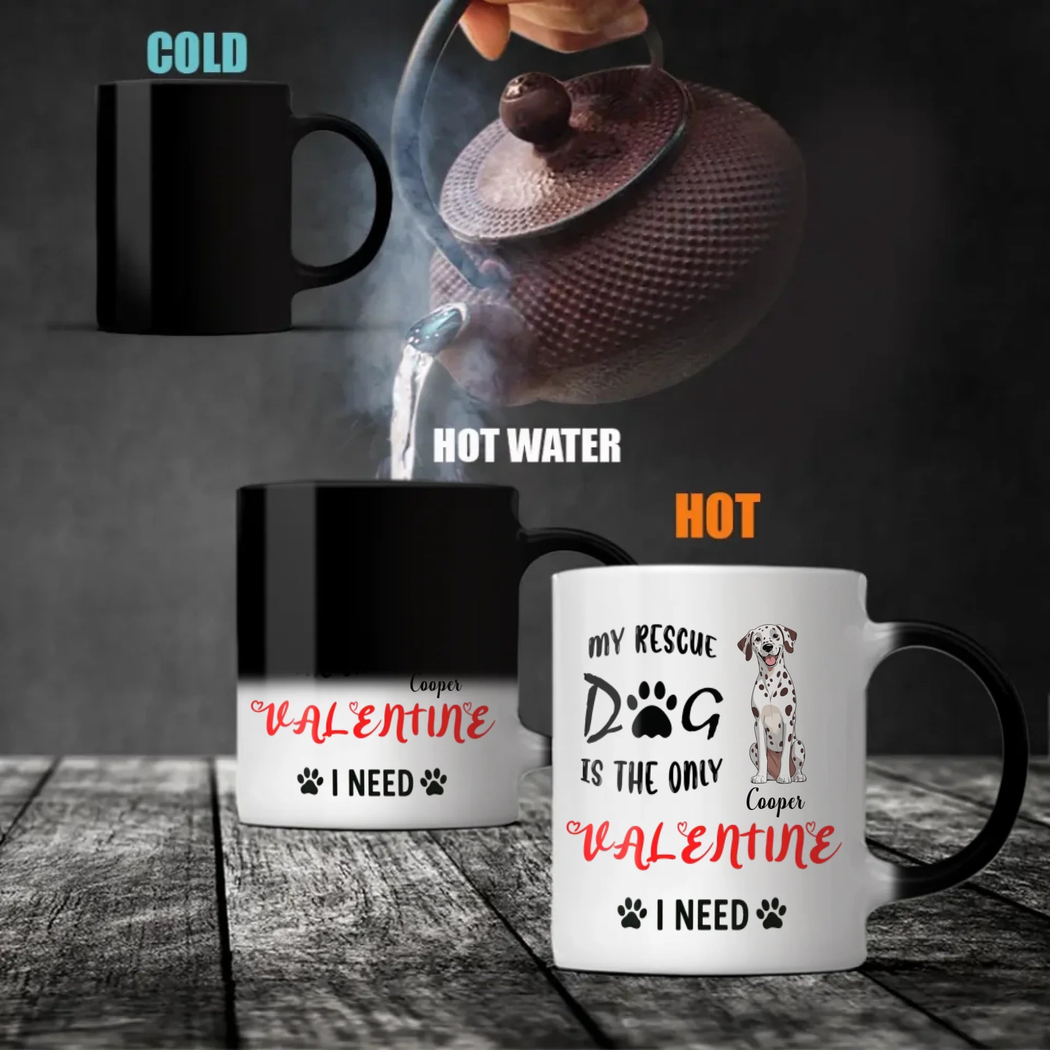 Warm & Heartfelt Valentine Dog Mug – Personalized Pet Illustration – 89Prints