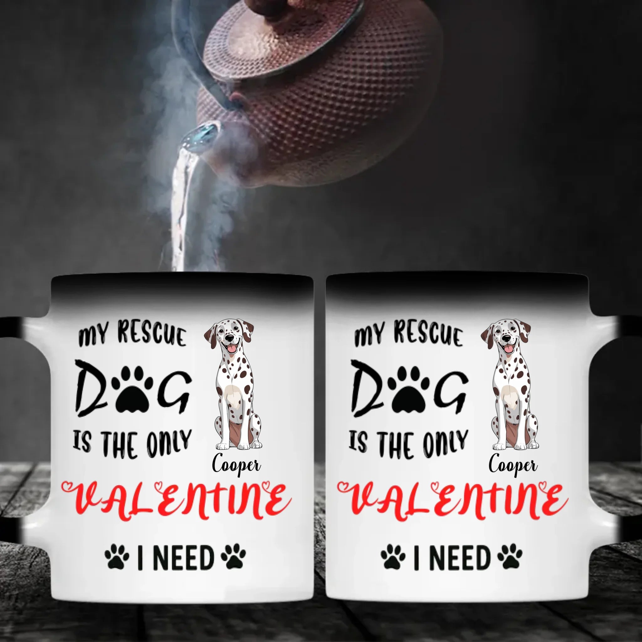 Warm & Heartfelt Valentine Dog Mug – Personalized Pet Illustration – 89Prints