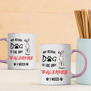 Warm & Heartfelt Valentine Dog Mug – Personalized Pet Illustration – 89Prints