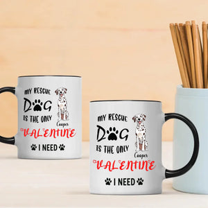 Warm & Heartfelt Valentine Dog Mug – Personalized Pet Illustration – 89Prints