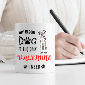 Warm & Heartfelt Valentine Dog Mug – Personalized Pet Illustration – 89Prints
