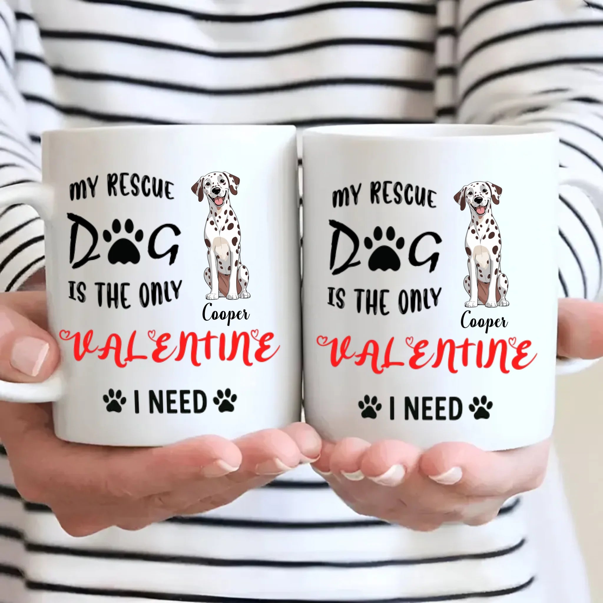 Warm & Heartfelt Valentine Dog Mug – Personalized Pet Illustration – 89Prints