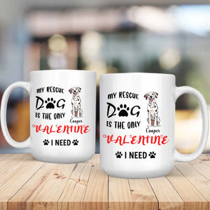 Warm & Heartfelt Valentine Dog Mug – Personalized Pet Illustration – 89Prints