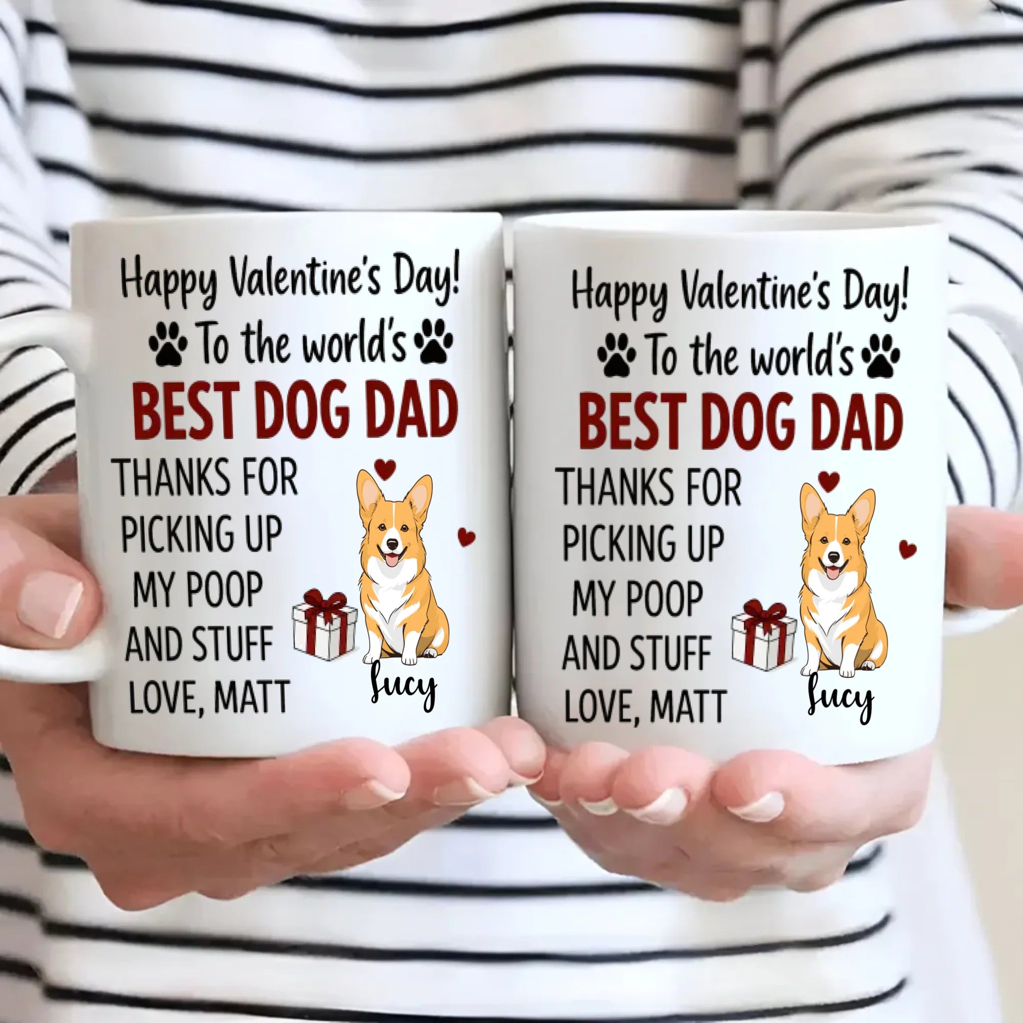 Funny Valentine’s Day Dog Lover Mug – Custom Pet Art Gift – 89Prints