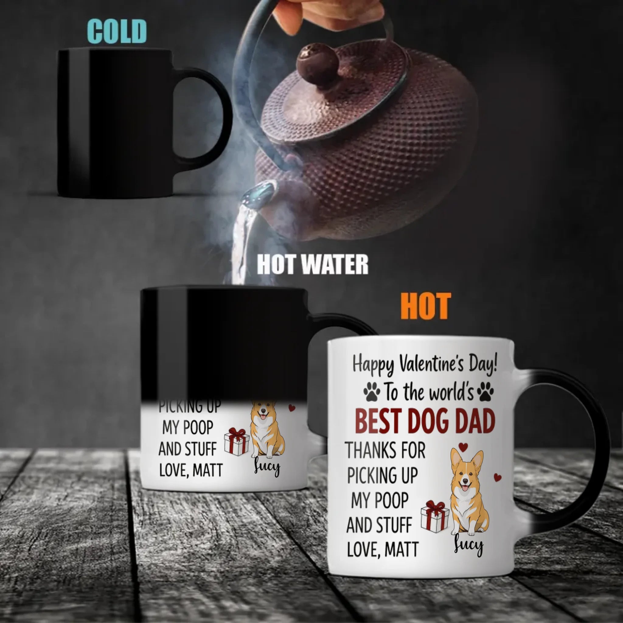 Funny Valentine’s Day Dog Lover Mug – Custom Pet Art Gift – 89Prints