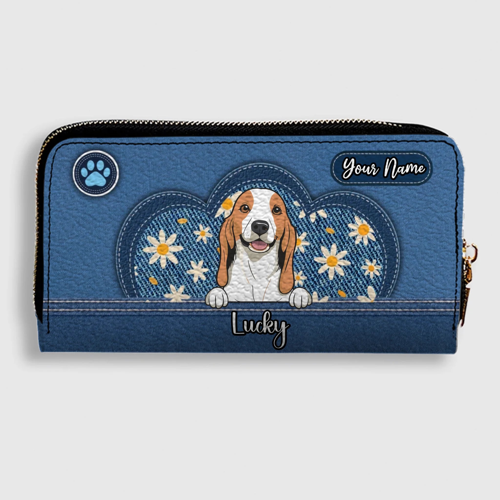 Personalized Pet Lover Wallet – Custom Multi-Pet Portrait Wallet | 89Prints