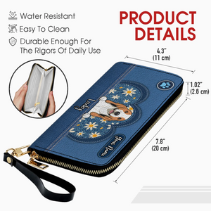 Personalized Pet Lover Wallet – Custom Multi-Pet Portrait Wallet | 89Prints