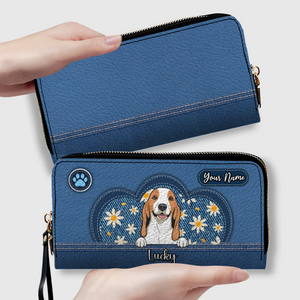 Personalized Pet Lover Wallet – Custom Multi-Pet Portrait Wallet | 89Prints