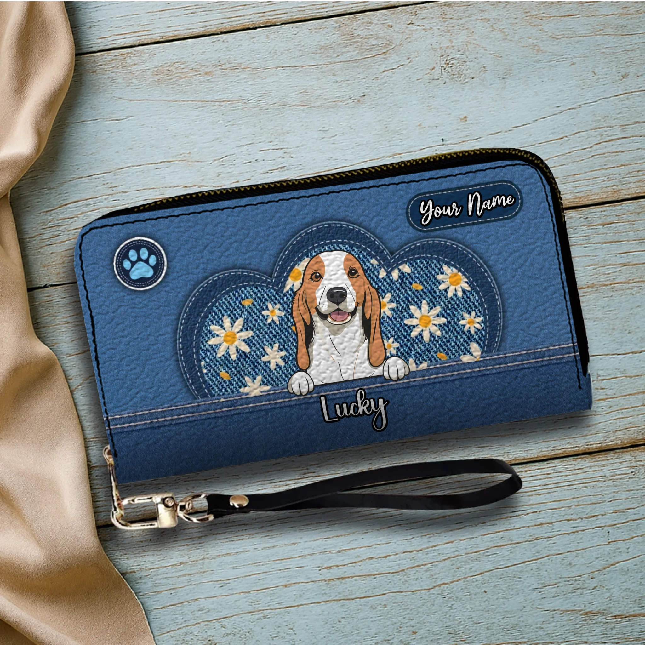 Personalized Pet Lover Wallet – Custom Multi-Pet Portrait Wallet | 89Prints