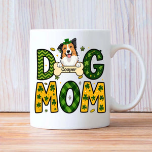 Lucky St. Patrick’s Day Custom Dog & Cat Mug – Personalized Pet Name Gift for Dog Moms – 89Prints