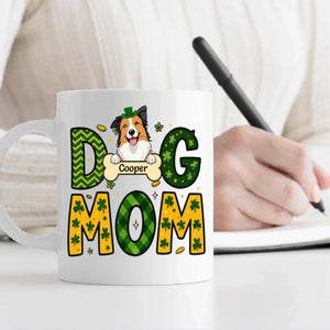 Lucky St. Patrick’s Day Custom Dog & Cat Mug – Personalized Pet Name Gift for Dog Moms – 89Prints