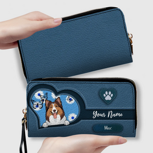 Custom Pet Sketch Wallet – Personalized Dog & Cat Line Art Wallet | 89Prints