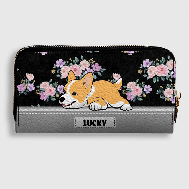 Personalized Dog Wallet – Custom Lying Dog Portrait Wallet | 89Print