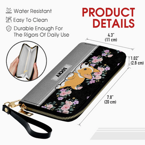 Personalized Dog Wallet – Custom Lying Dog Portrait Wallet | 89Print