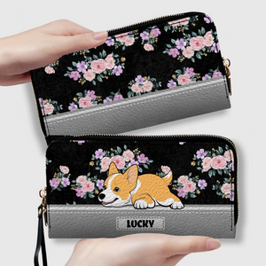 Personalized Dog Wallet – Custom Lying Dog Portrait Wallet | 89Print