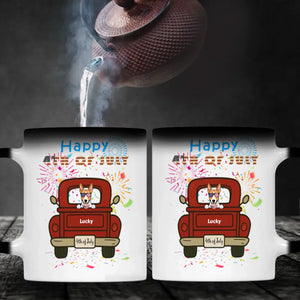 Patriotic Dog Magic Mug – Color-Changing Cup for 4th of July - 89Prints