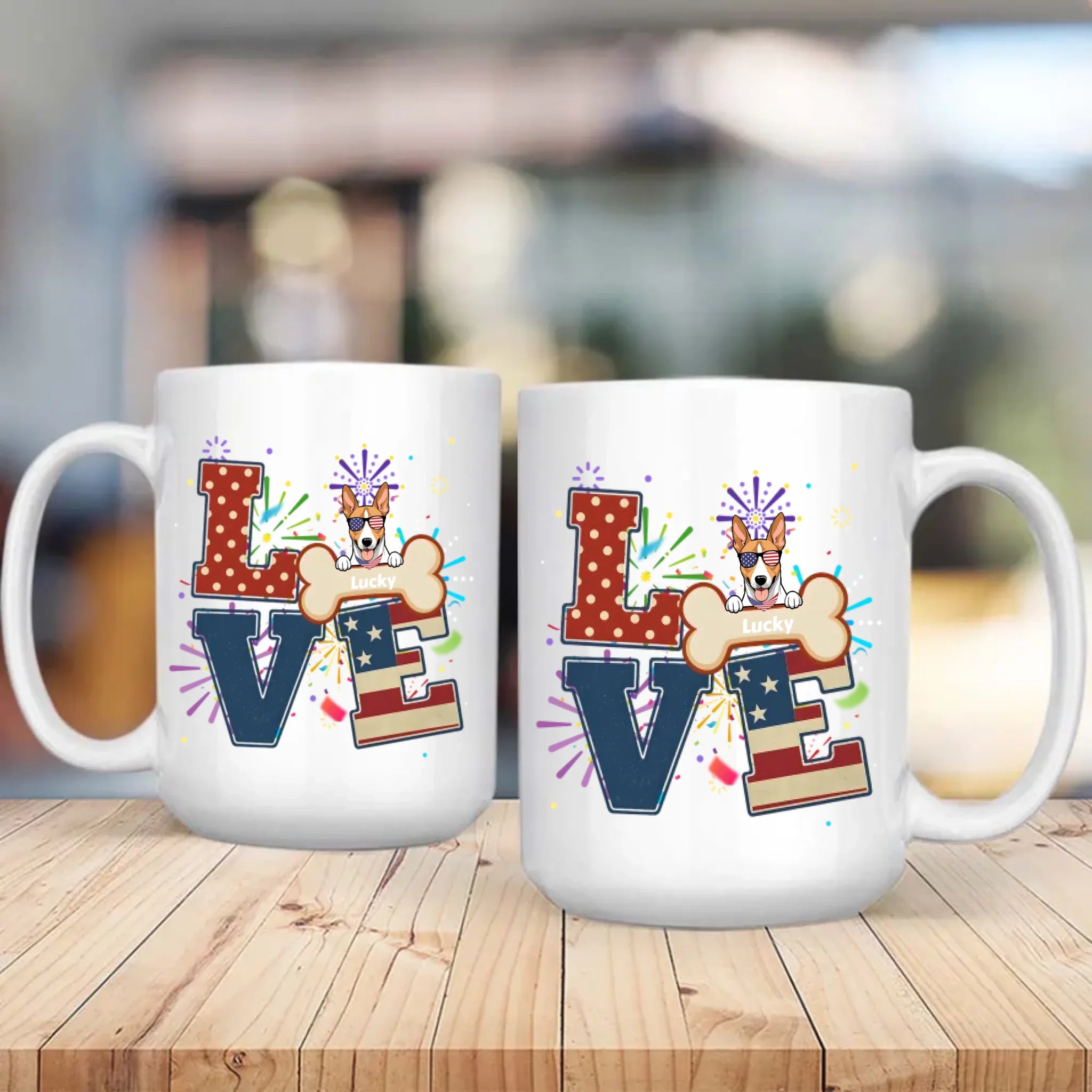 American Dog Lover Coffee Mug – Customizable Dog Design - 89Prints
