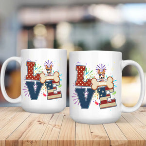 American Dog Lover Coffee Mug – Customizable Dog Design - 89Prints