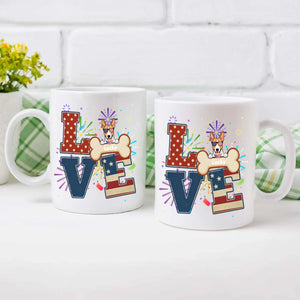 American Dog Lover Coffee Mug – Customizable Dog Design - 89Prints