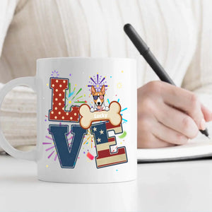 American Dog Lover Coffee Mug – Customizable Dog Design - 89Prints