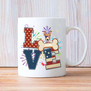 American Dog Lover Coffee Mug – Customizable Dog Design - 89Prints