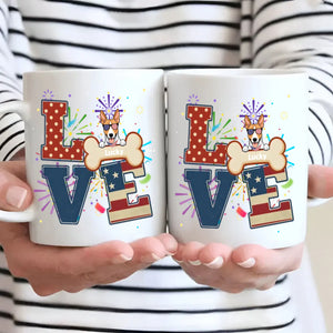 American Dog Lover Coffee Mug – Customizable Dog Design - 89Prints