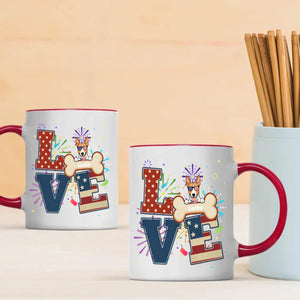 American Dog Lover Coffee Mug – Customizable Dog Design - 89Prints