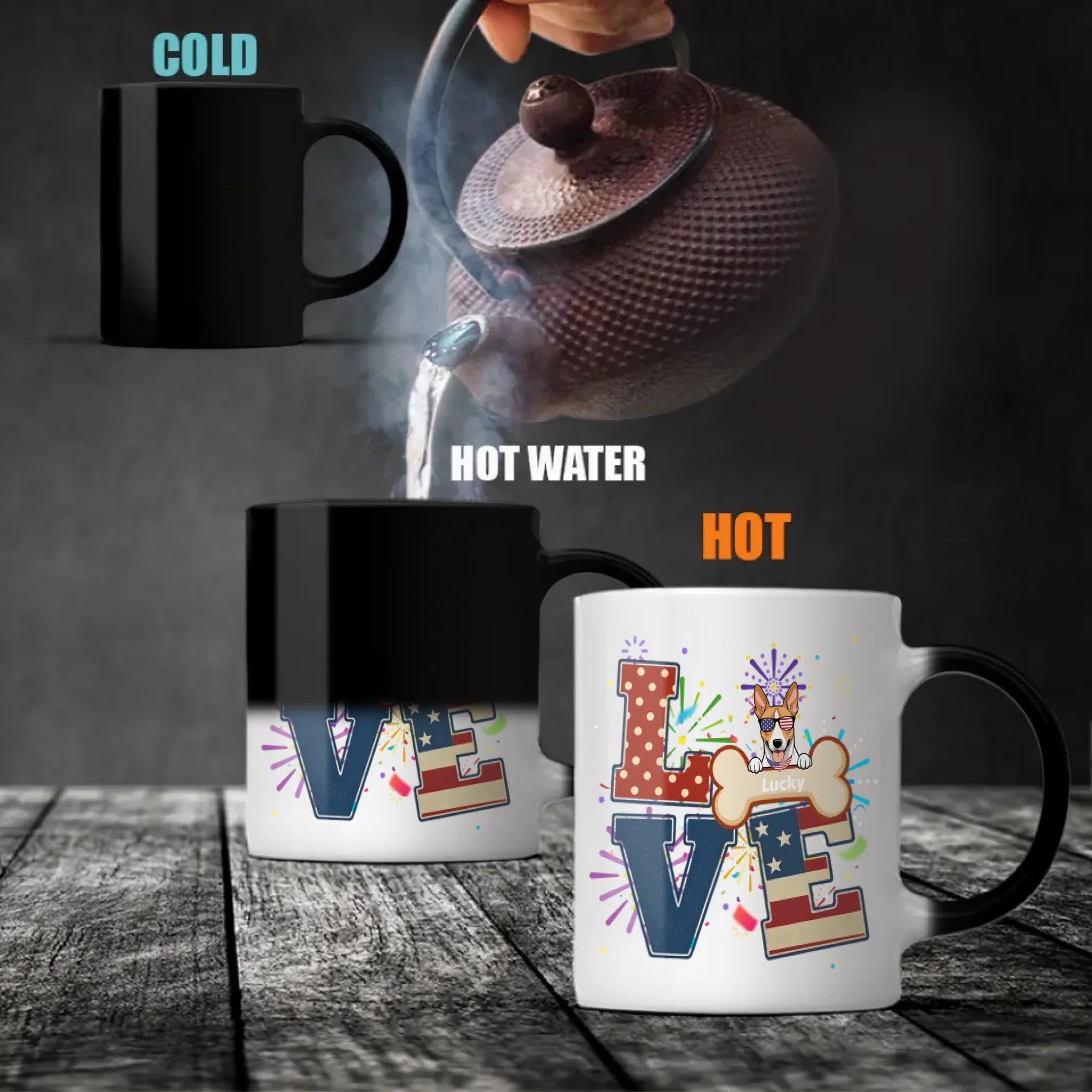 American Dog Lover Coffee Mug – Customizable Dog Design - 89Prints