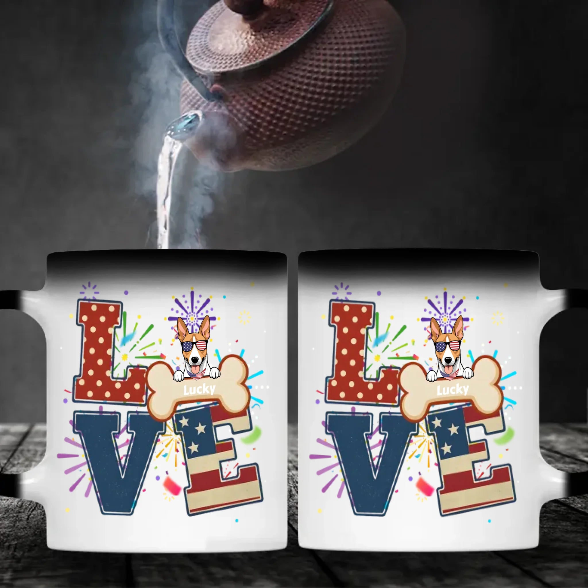 American Dog Lover Coffee Mug – Customizable Dog Design - 89Prints