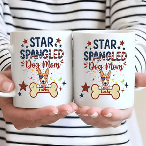 Dog Mom Gifts – Star Spangled Sunglasses Dog Mug for Patriotic Moms - 89Prints