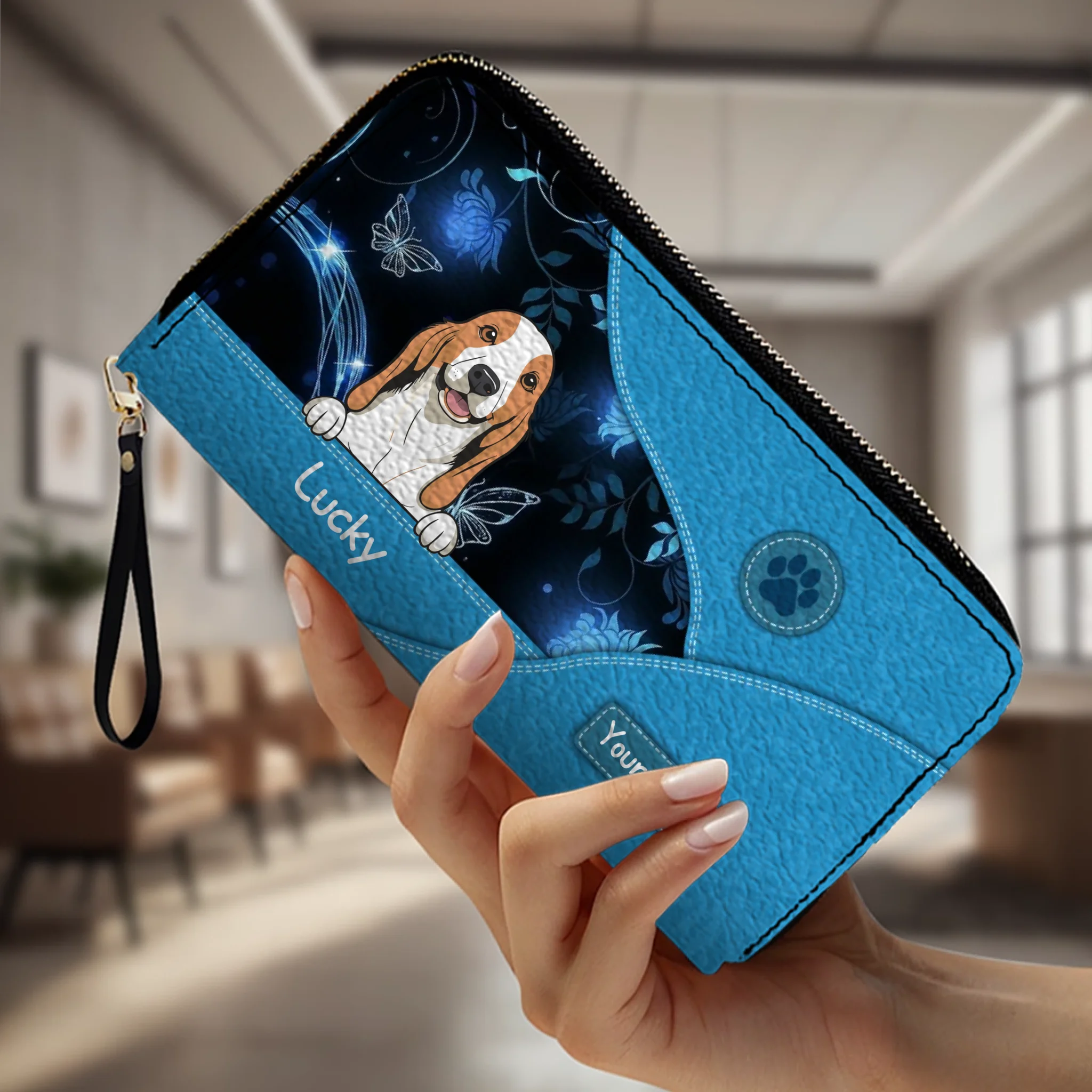 Customized Pet Wallet – Select Text, Color & Pet Count | 89Prints