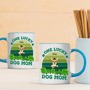 St. Patrick’s Day Custom Pet Mug for Dog Moms – Personalized Rainbow Gift - 89Prints