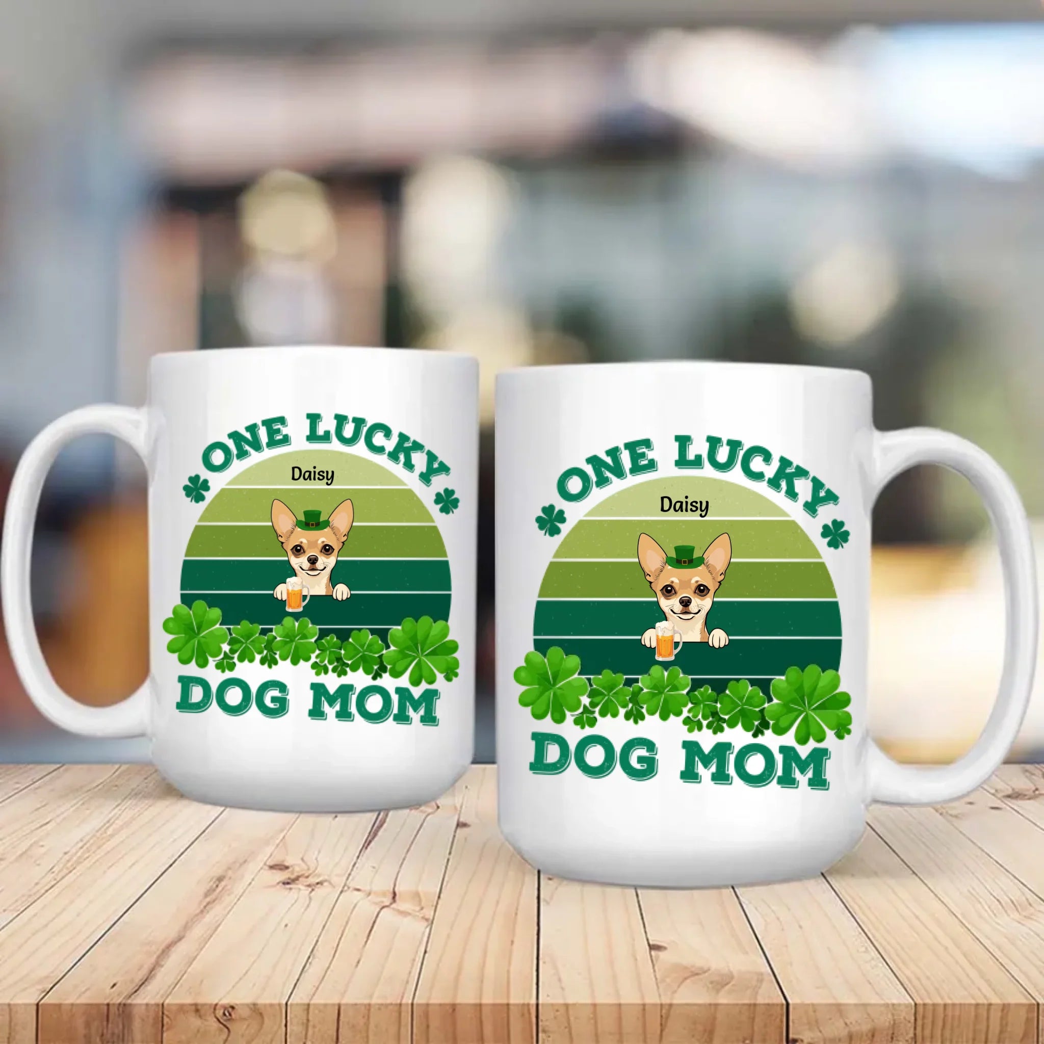 St. Patrick’s Day Custom Pet Mug for Dog Moms – Personalized Rainbow Gift - 89Prints