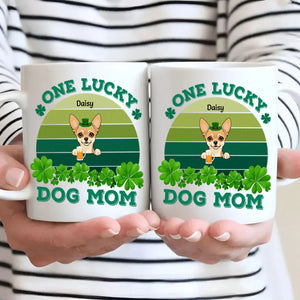 St. Patrick’s Day Custom Pet Mug for Dog Moms – Personalized Rainbow Gift - 89Prints