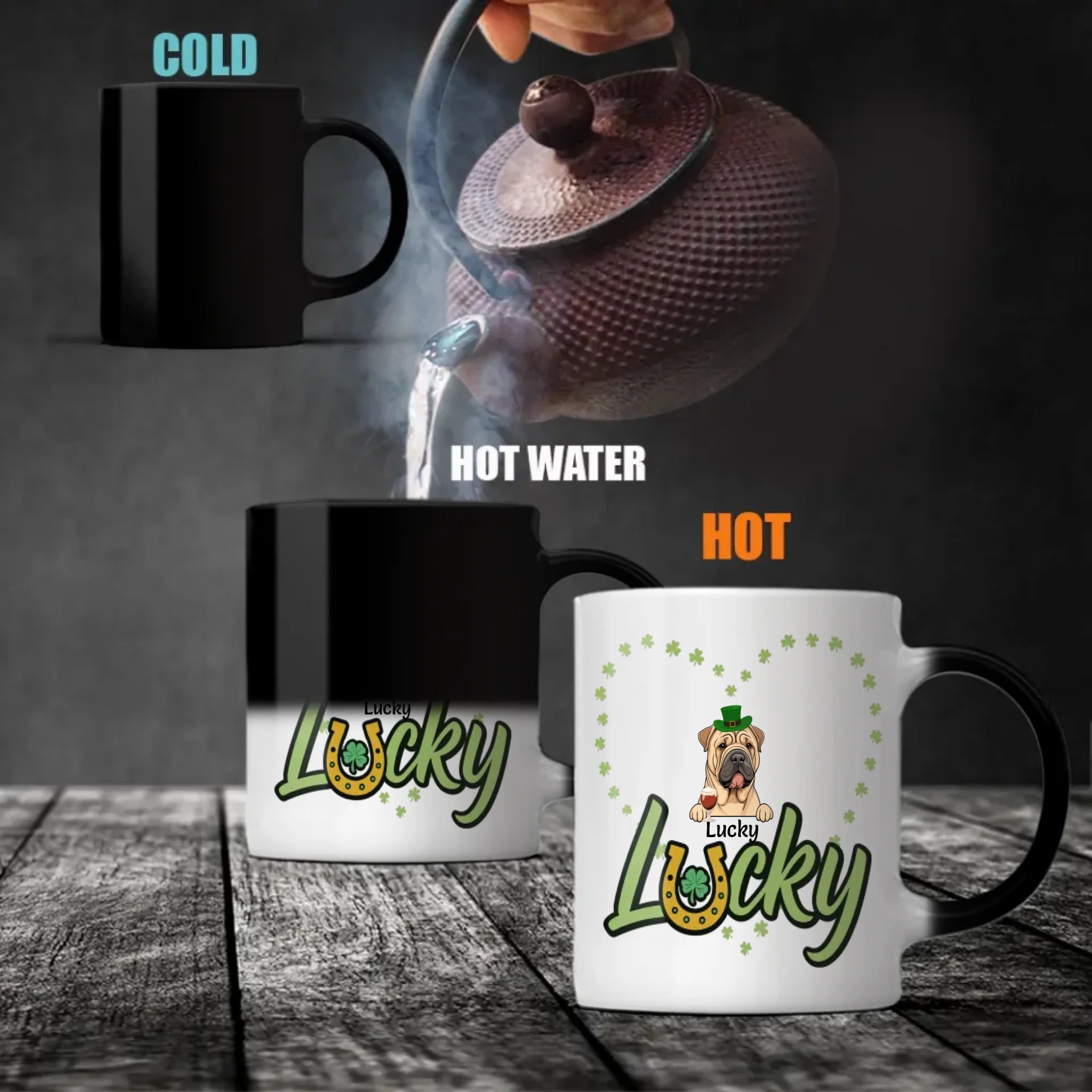 Lucky Shamrock Custom Pet Mug for St. Patrick’s Celebration – Personalized Gift - 89prints