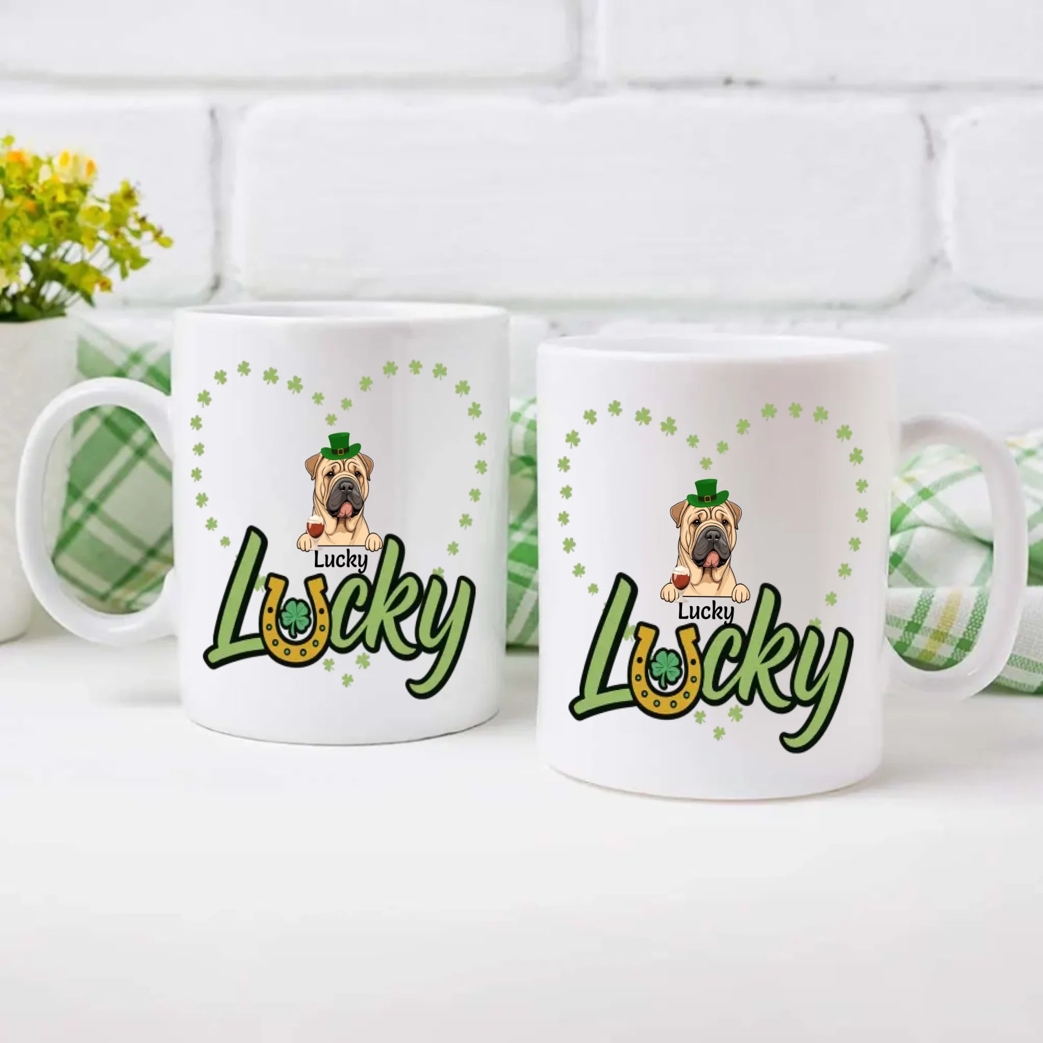 Lucky Shamrock Custom Pet Mug for St. Patrick’s Celebration – Personalized Gift - 89prints