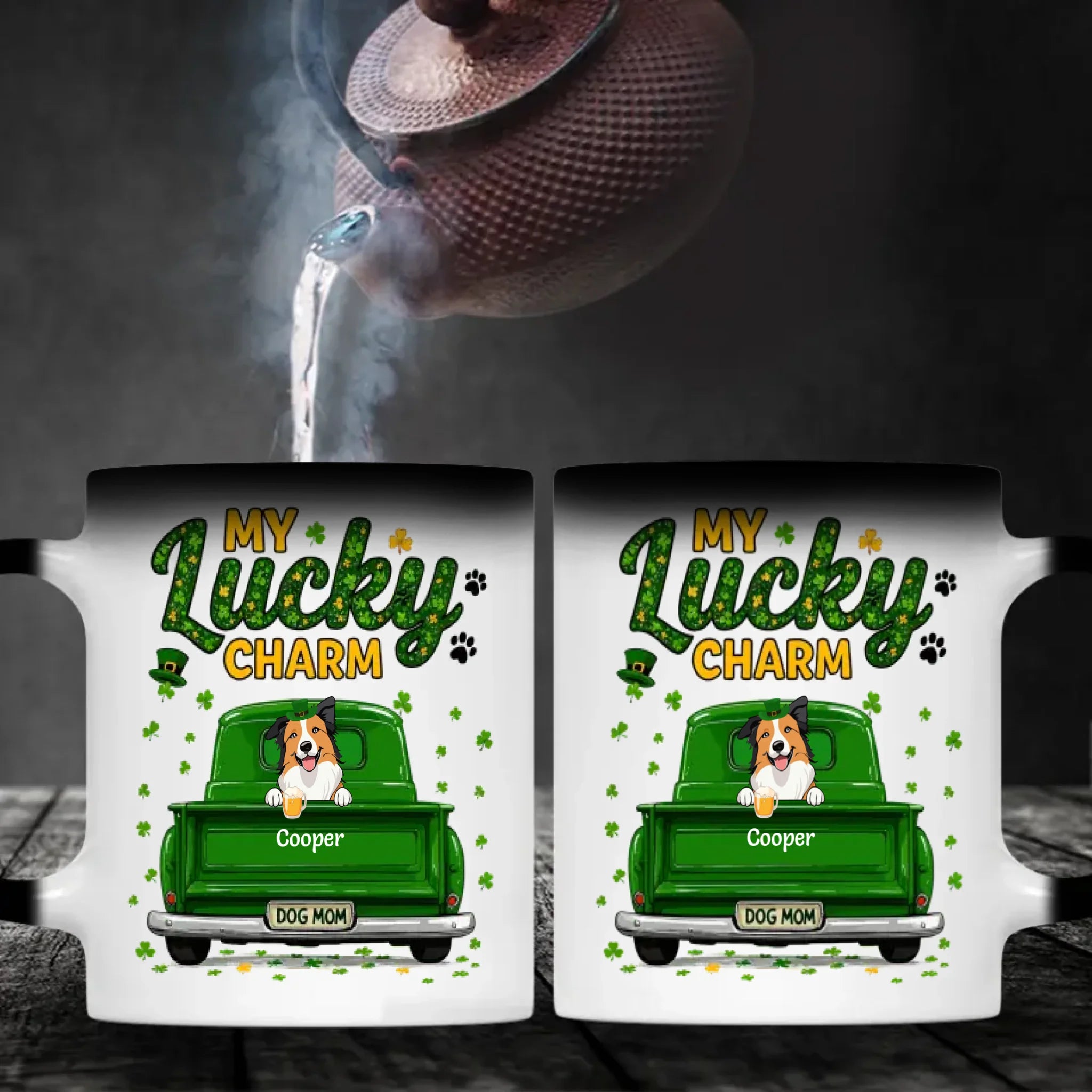 Personalized Shamrock Pet Mug for a Lucky & Happy St. Patrick’s Celebration - 89Prints